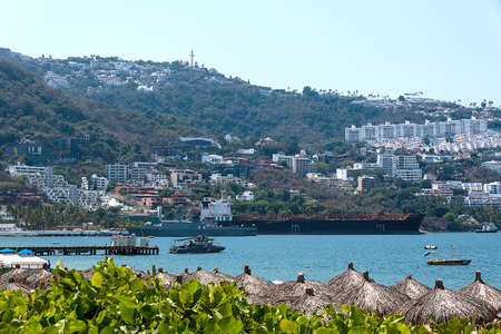 Panoramic view of Acapulco bayのeditorial素材
