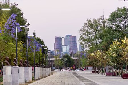 Chapultepec park and buildings panoramic viewのeditorial素材