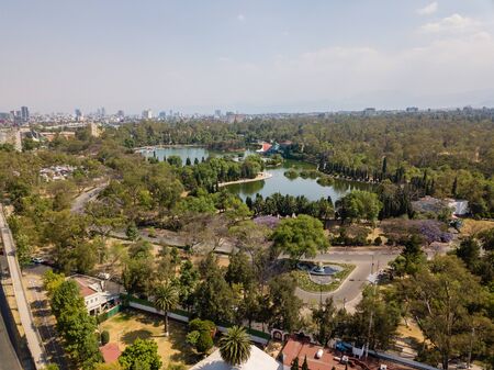 Chapultepec park and lakeのeditorial素材