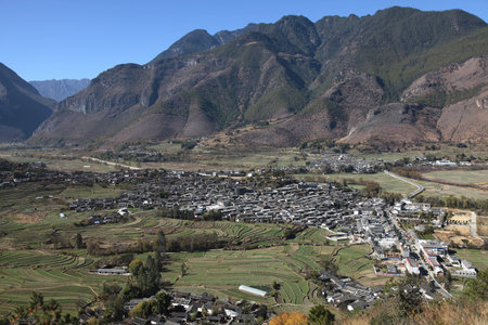 Scenery in Lijiangの写真素材