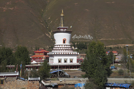 Large Tibetan stupaの写真素材