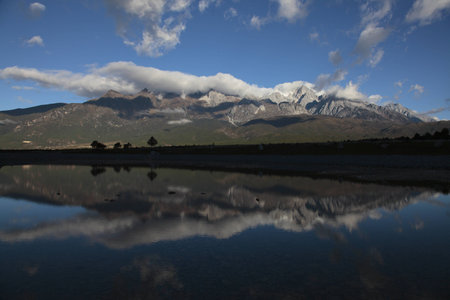 Natural scenery of Lijiang, Yulong Snow Mountainの写真素材