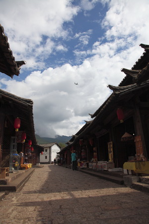 Shops in a villageのeditorial素材