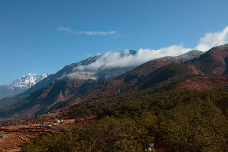 Jade Dragon Snow Mountainの写真素材