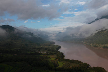 Jinsha River sceneryの写真素材