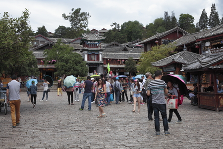 The ancient city of Lijiang landscapeのeditorial素材