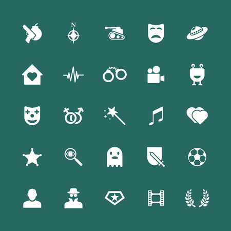 Movie Genres Icons set.vector illustrationのイラスト素材