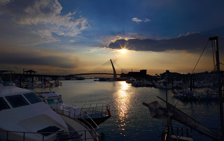 sunset in Taiwan, china.の写真素材