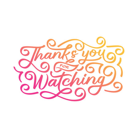 closing word a video of Thanks for watching text cinemaのイラスト素材