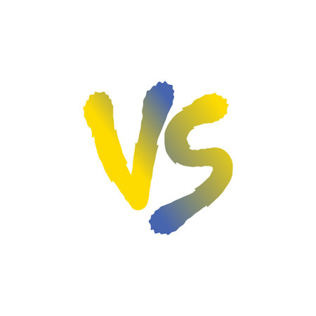 Challenge Versus symbol vector of Battle VS Fighting compare competition sport clipart, isolated on white background.のイラスト素材