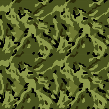 Army Camouflage seamless pattern of Military Camo repeating patterns vector soldier uniform textileのイラスト素材