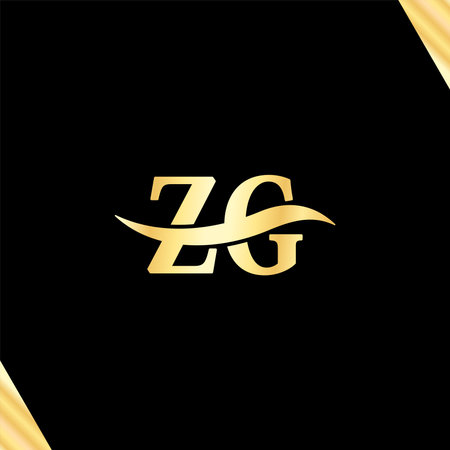 Elegance logo Z.G letter Luxury Monogram logotype vector of business name branding design.のイラスト素材