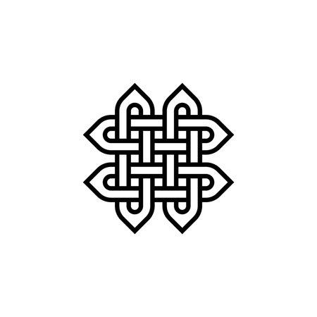 vector of Celtic symbol, Gaelic of endless infinite Celts icon. ancient Knot Sign, isolated on white background.のイラスト素材