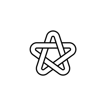 vector of Celtic symbol, Gaelic of endless infinite Celts icon. ancient Knot Sign, isolated on white background.のイラスト素材