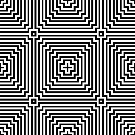 Repeating pattern of Geometric lines. tessellation Hexagon seamless patterns, illusion optic vector.のイラスト素材