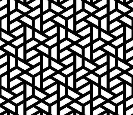Hexagon Seamless patterns. Geometric line art repeating pattern, artistic Geometrical background vector.のイラスト素材