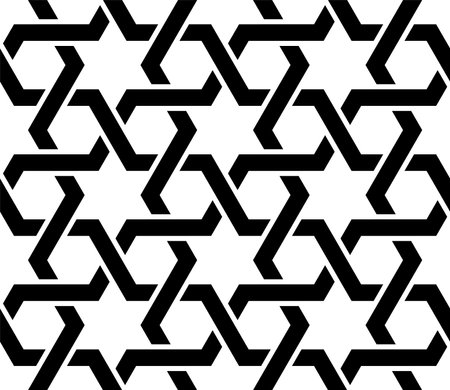 Repeating pattern Geometric lines. Artistic line art seamless patterns, Hexagonal symbol banner.のイラスト素材