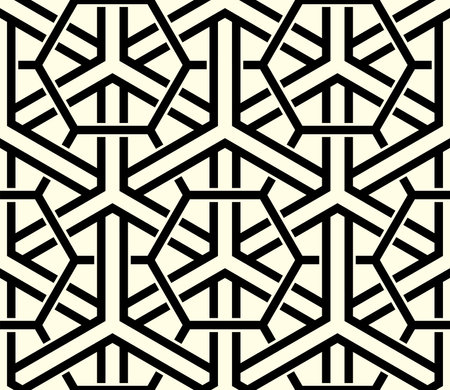 Art of Repeating pattern. Interlocking Shape repeated patterns of printable Geometric lines vector design.のイラスト素材
