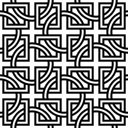 Geometric Seamless pattern of printable vector Art. Artistic Interlocking Shape repeated patterns.のイラスト素材