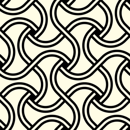 Geometric Art of Repeating pattern of printable vector. Interlocking Shapes repeated patterns wallpaper.のイラスト素材