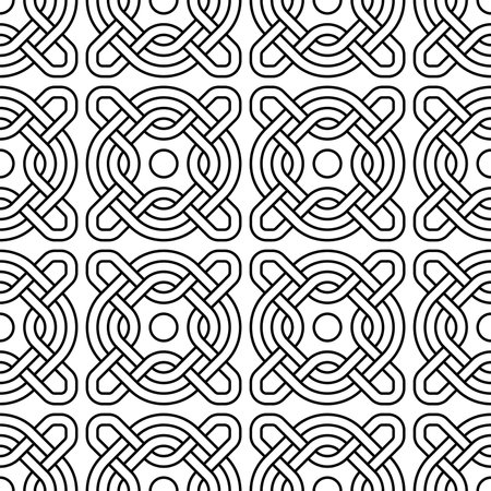 Art of Seamless Celtic Knot pattern. Geometric Repeating patterns of vector ornament background.のイラスト素材