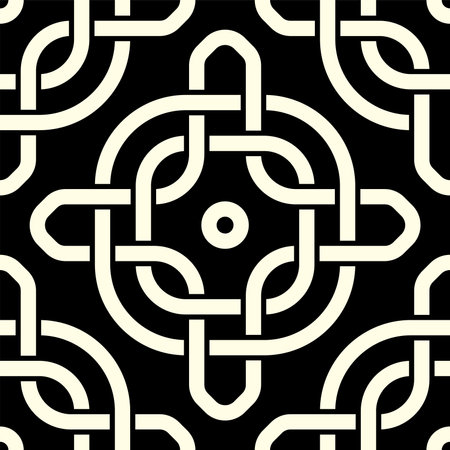 Celtic Knot Repeating pattern. Geometric Seamless patterns ornament of vector Art background.のイラスト素材