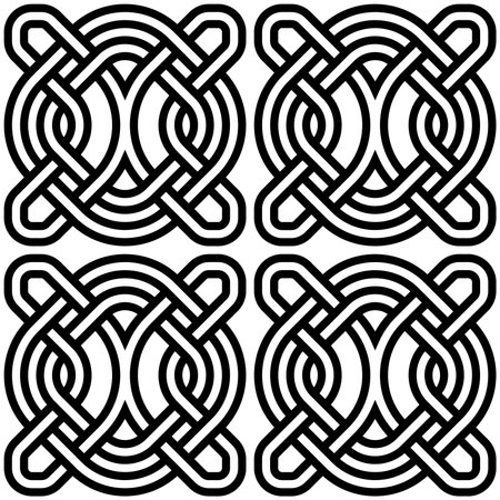 Celtic Knot Seamless patterns. Geometric Repeating pattern of ornament vector Art background.のイラスト素材