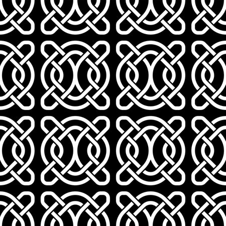 Celtic Knot Seamless patterns. Geometric Repeating pattern of ornament vector Art background.のイラスト素材