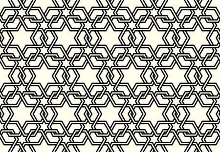 Graphic Art of Oriental Seamless pattern. Geometric Repeating patterns of Printable vector....