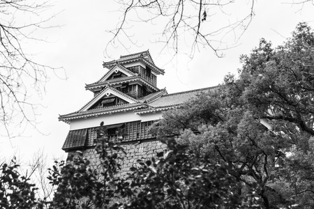 Vintage fort of kumamoto castle in kumamoto city kyushu japan.のeditorial素材
