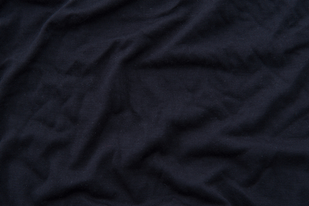 Close up of beautiful wrinkle black fabric texture.の写真素材