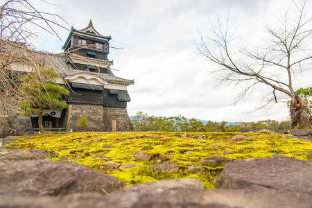 Beautiful vintage castle in kumamoto city kyushu japan.のeditorial素材