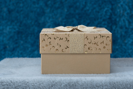 Close up of beautiful color gift box.の写真素材