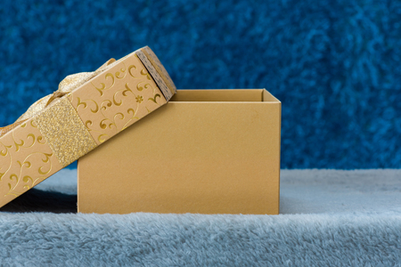 Close up of beautiful color gift box.の写真素材