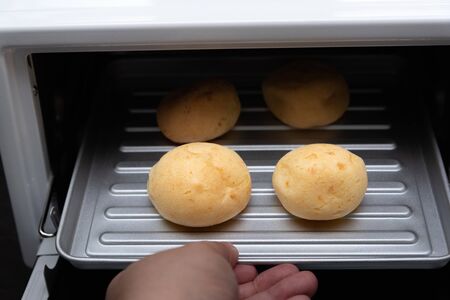 Close up of fresh Japan homemade bakery in local Japanese cafe.の写真素材