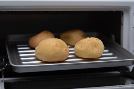 Close up of fresh Japan homemade bakery in local Japanese cafe.の写真素材