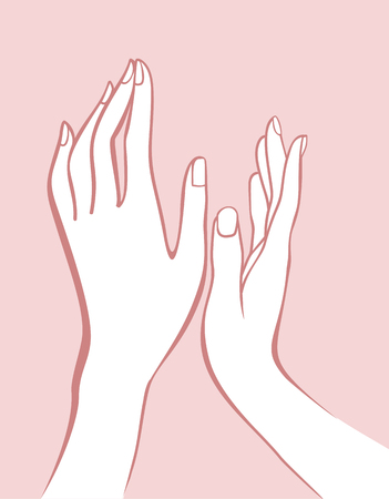 body and nail care  beauty spa concept for manicure salonのイラスト素材