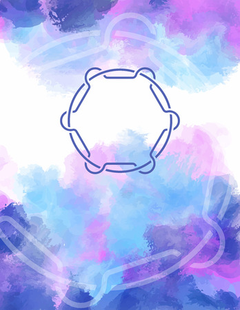 Template for posters  with intersecting ornaments.のイラスト素材