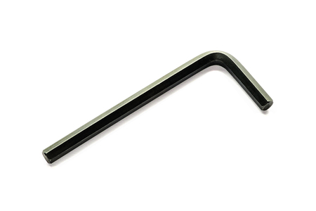 black steel allen key or Hex wrench on white background isolateの写真素材