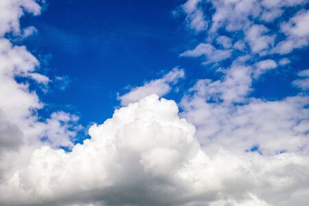blue sky with white clouds backgroundの写真素材