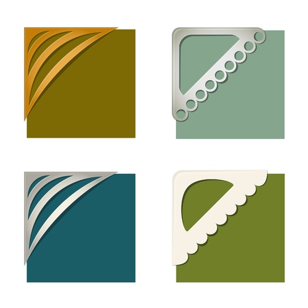Set of photo cornersのイラスト素材
