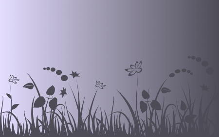 Evening meadow backgroundのイラスト素材
