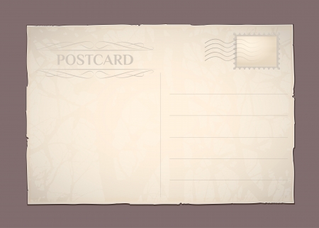 	Retro postcardのイラスト素材