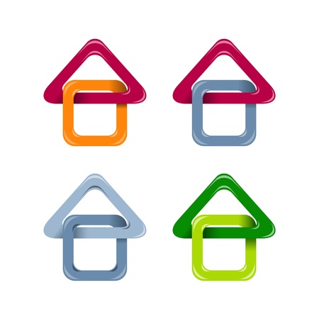 House iconsのイラスト素材