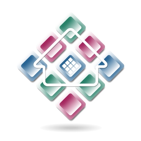 abstract building iconのイラスト素材