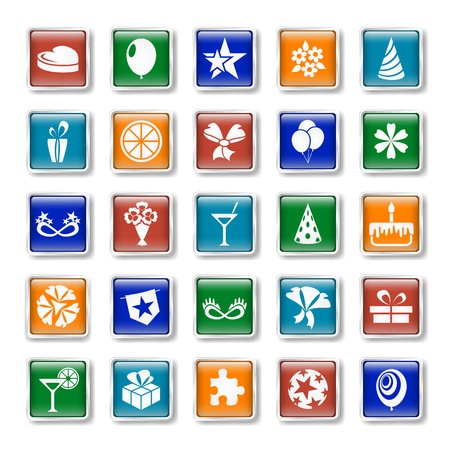 Holiday and party iconsのイラスト素材