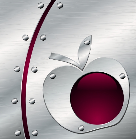 Metallic apple backgroundのイラスト素材