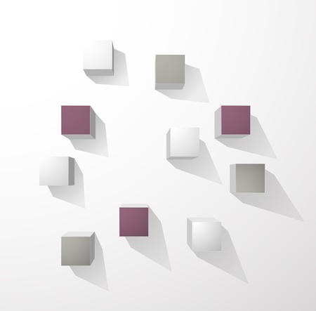 Abstract cubes wall backgroundのイラスト素材