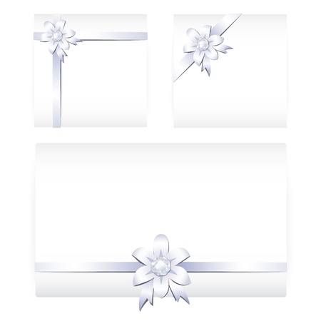 Card notes with ribbonsのイラスト素材