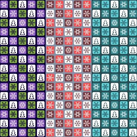 Set of seamless Christmas patternsのイラスト素材